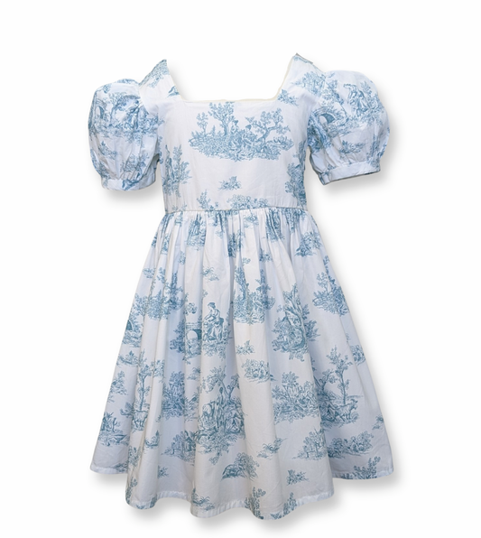 Little Lan Dress in Blue La Mere Toile (Final Sale)