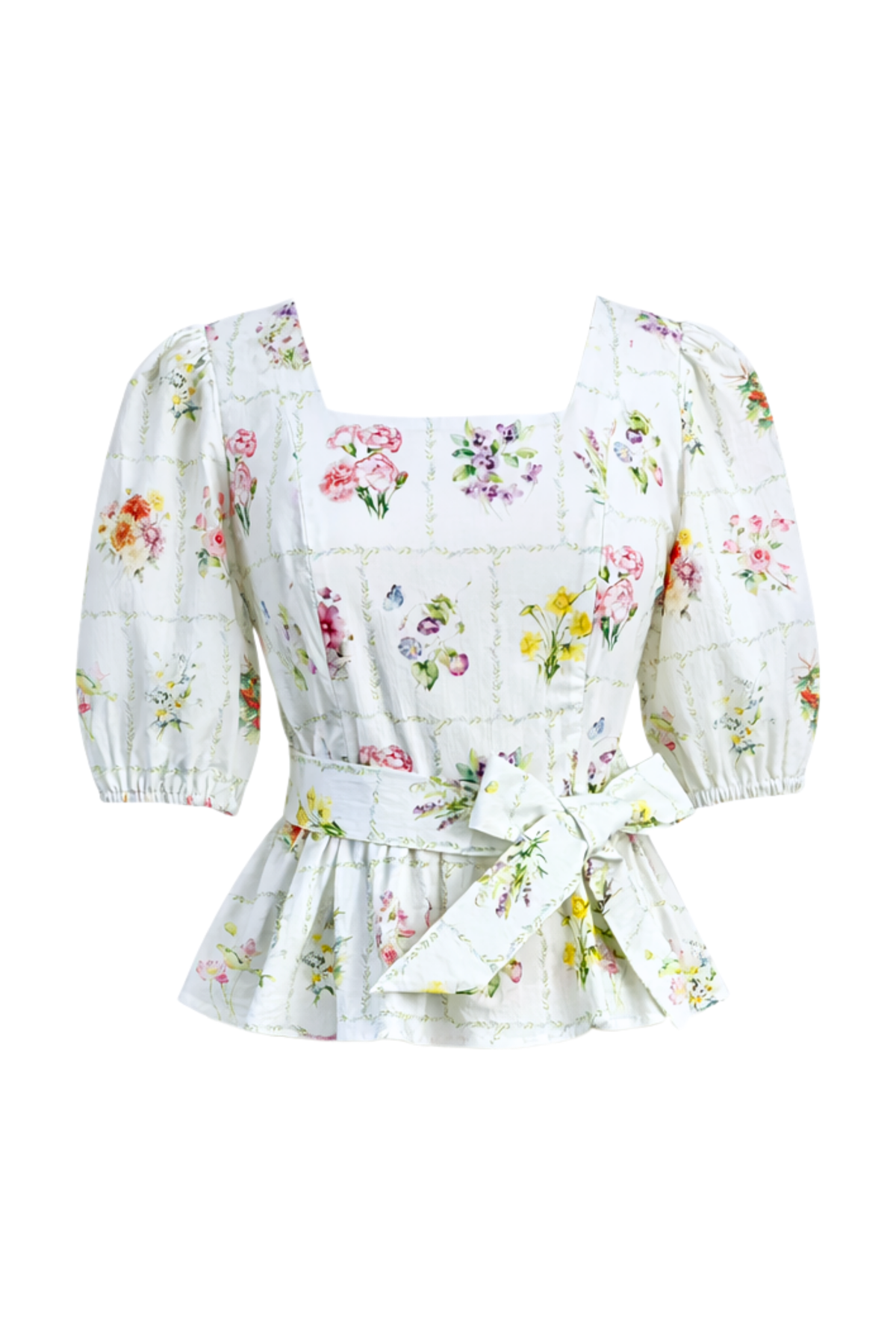 The Top for Mome Set with Nursing Zippers in Birth Flowers