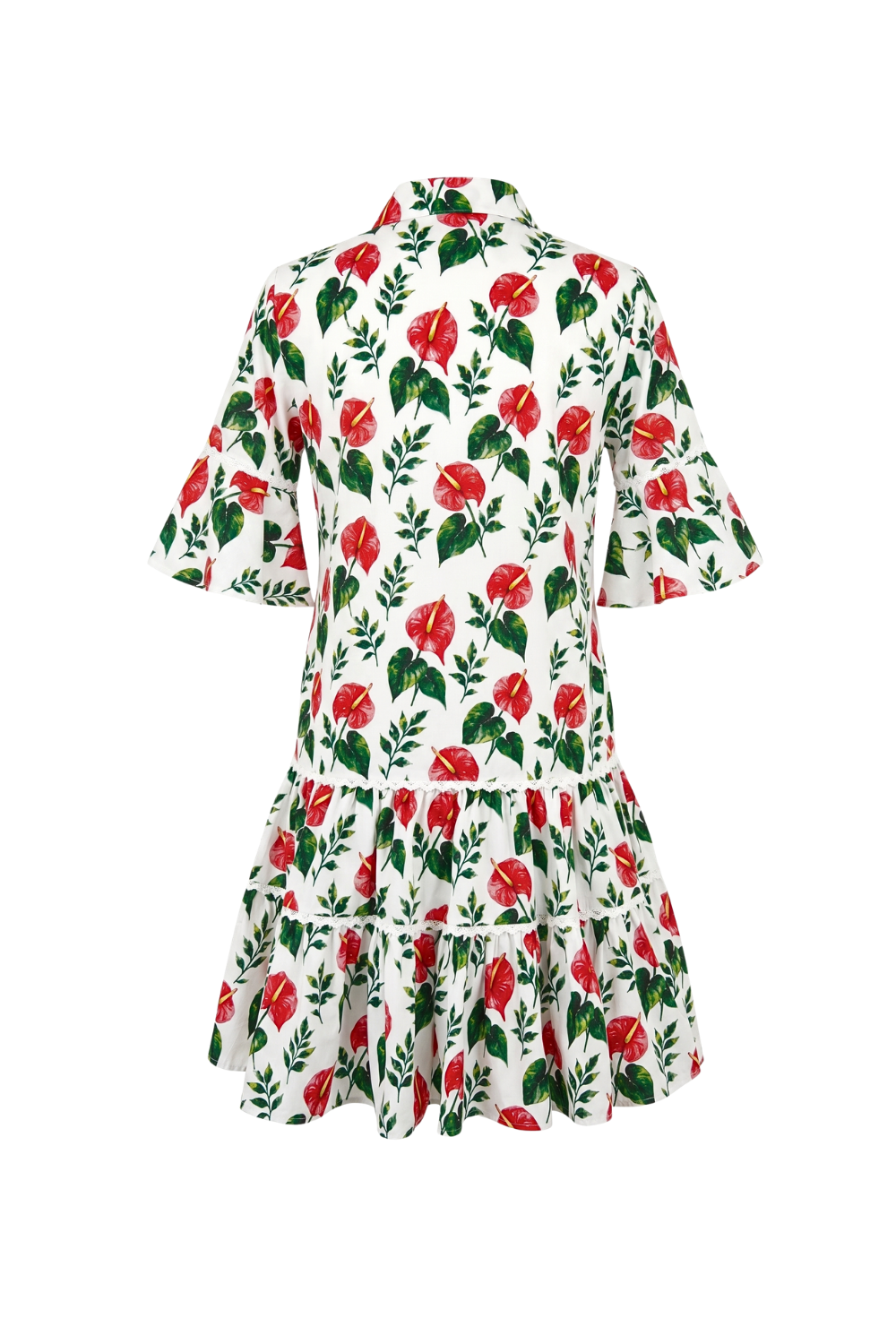 Breezy Dress with Nursing Zippers in Anthurium