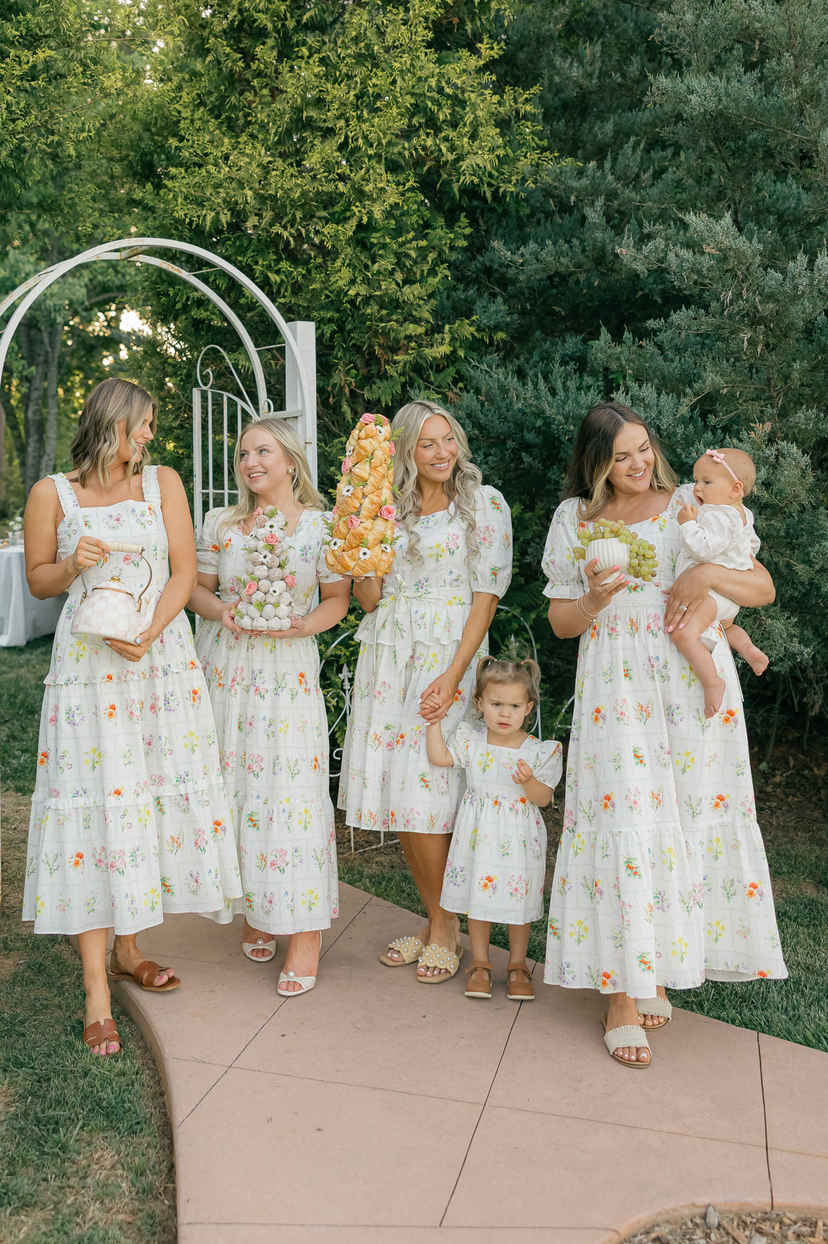 Ann Maxi Dress with Nursing Zippers in Birth Flowers
