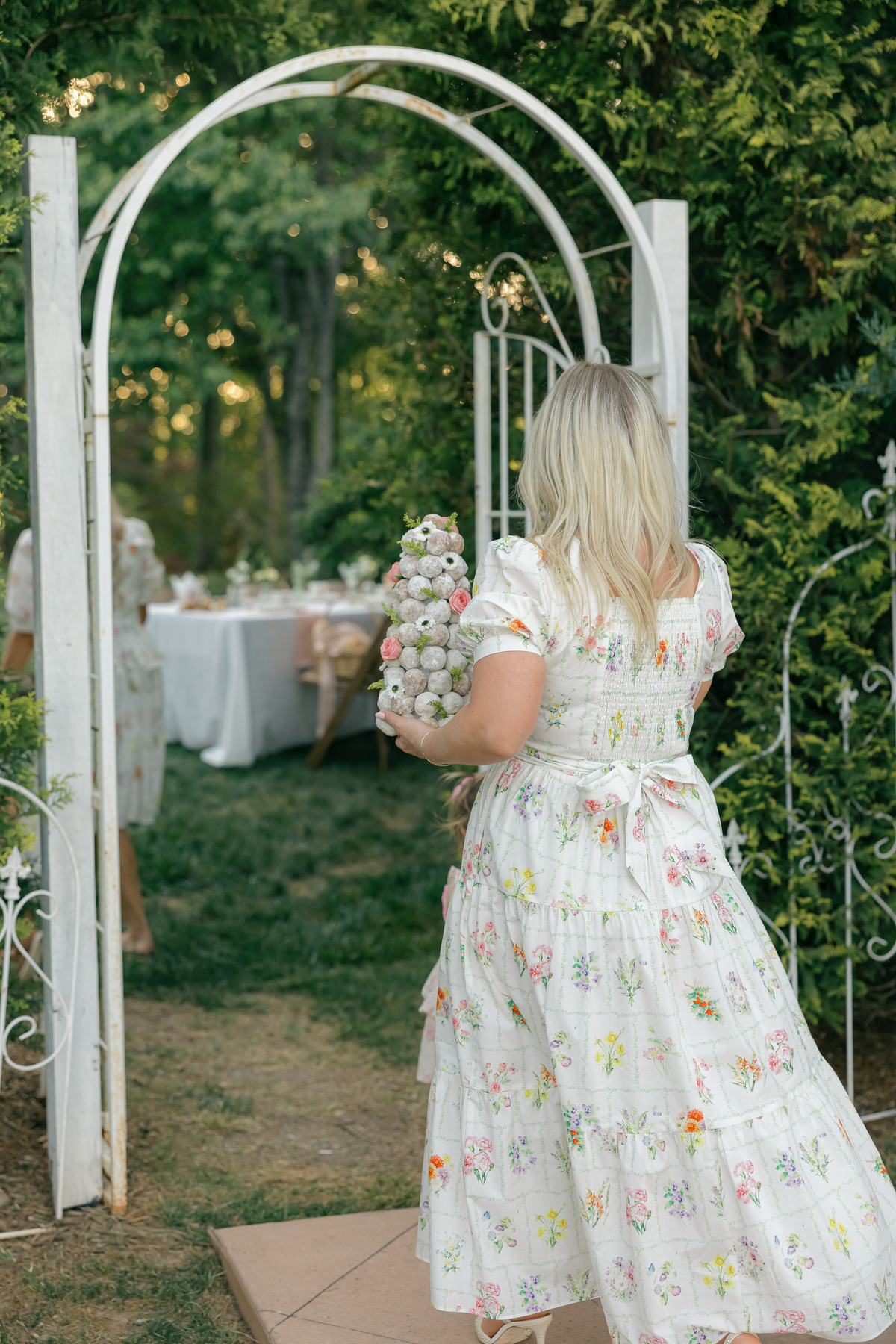 Versa Dress with Nursing Zippers in Birth Flowers