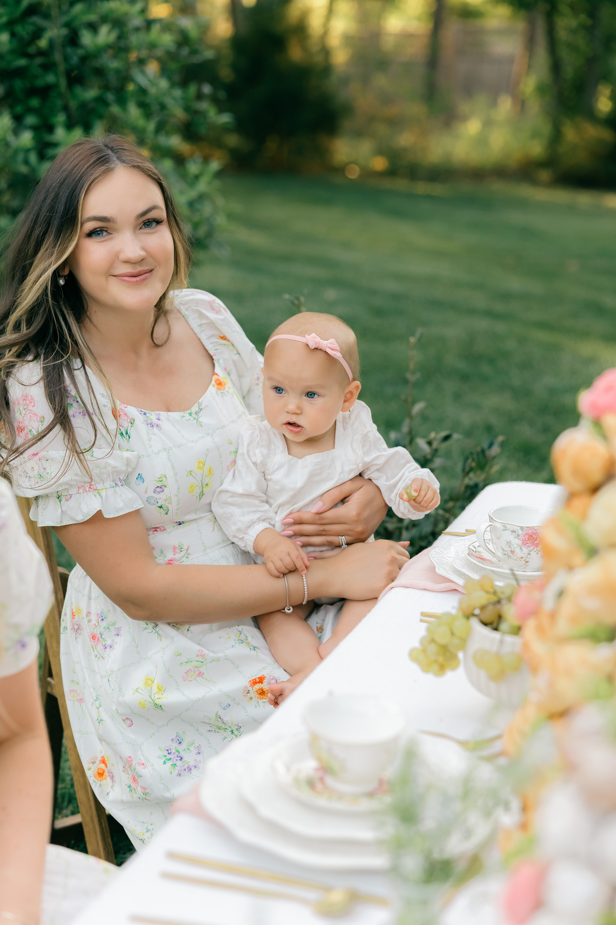 Ann Maxi Dress with Nursing Zippers in Birth Flowers