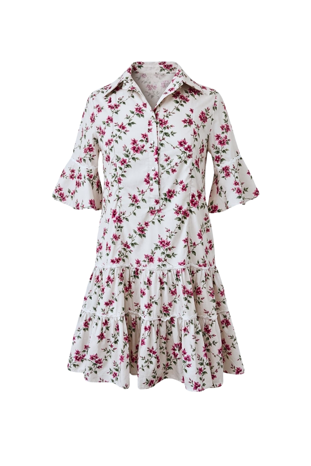 Breezy Dress with Nursing Zippers in Bougainvillea