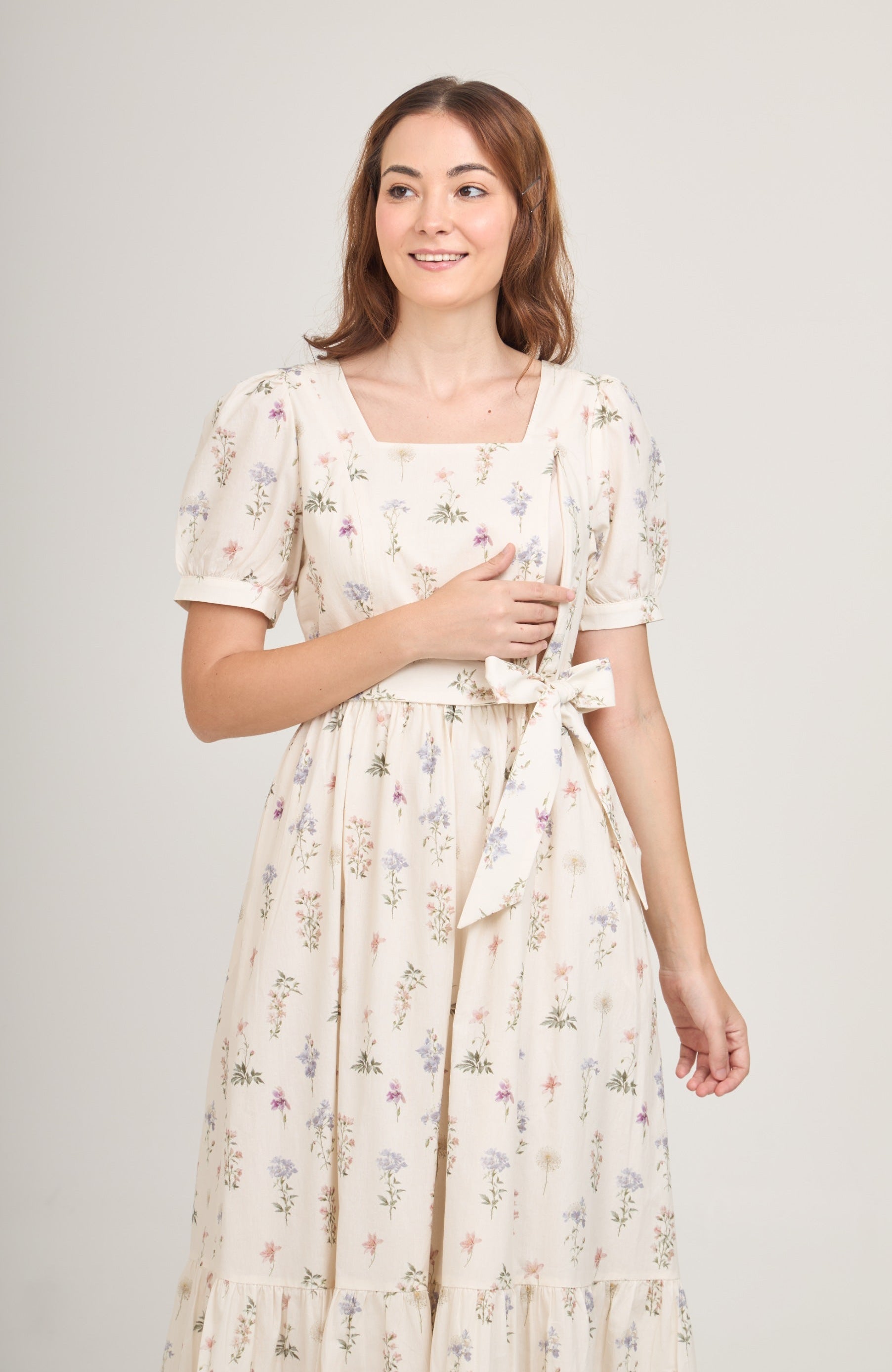 Versa Maxi Dress with Nursing Zippers in Evergarden S Versa Maxi Dress with Nursing Zippers in Evergarden S