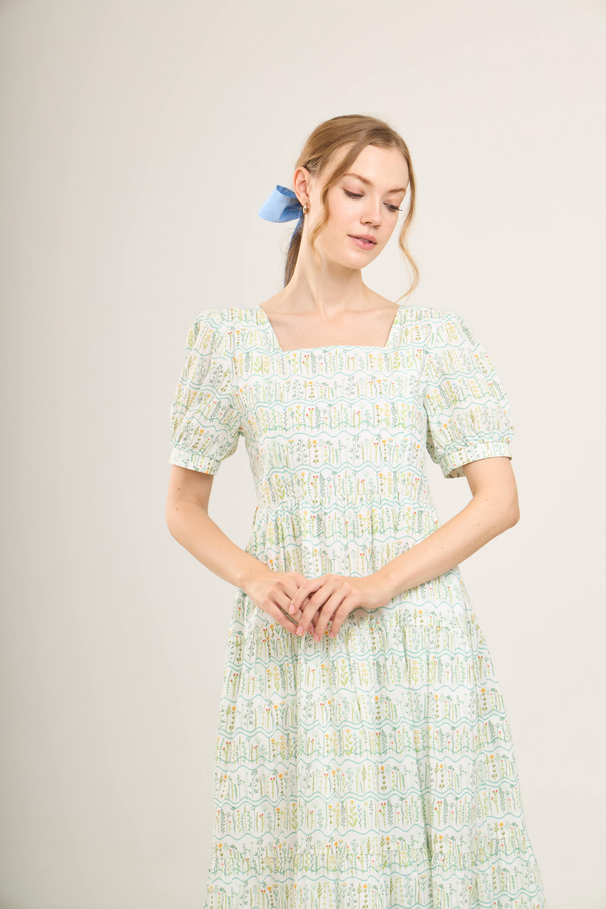 Versa Dress with Nursing Zippers in Botanical Meadow