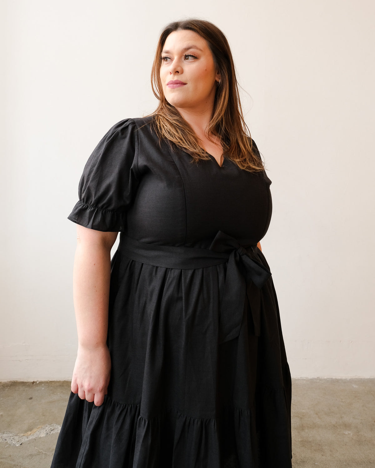 All Day Dress with Nursing Zippers in Black