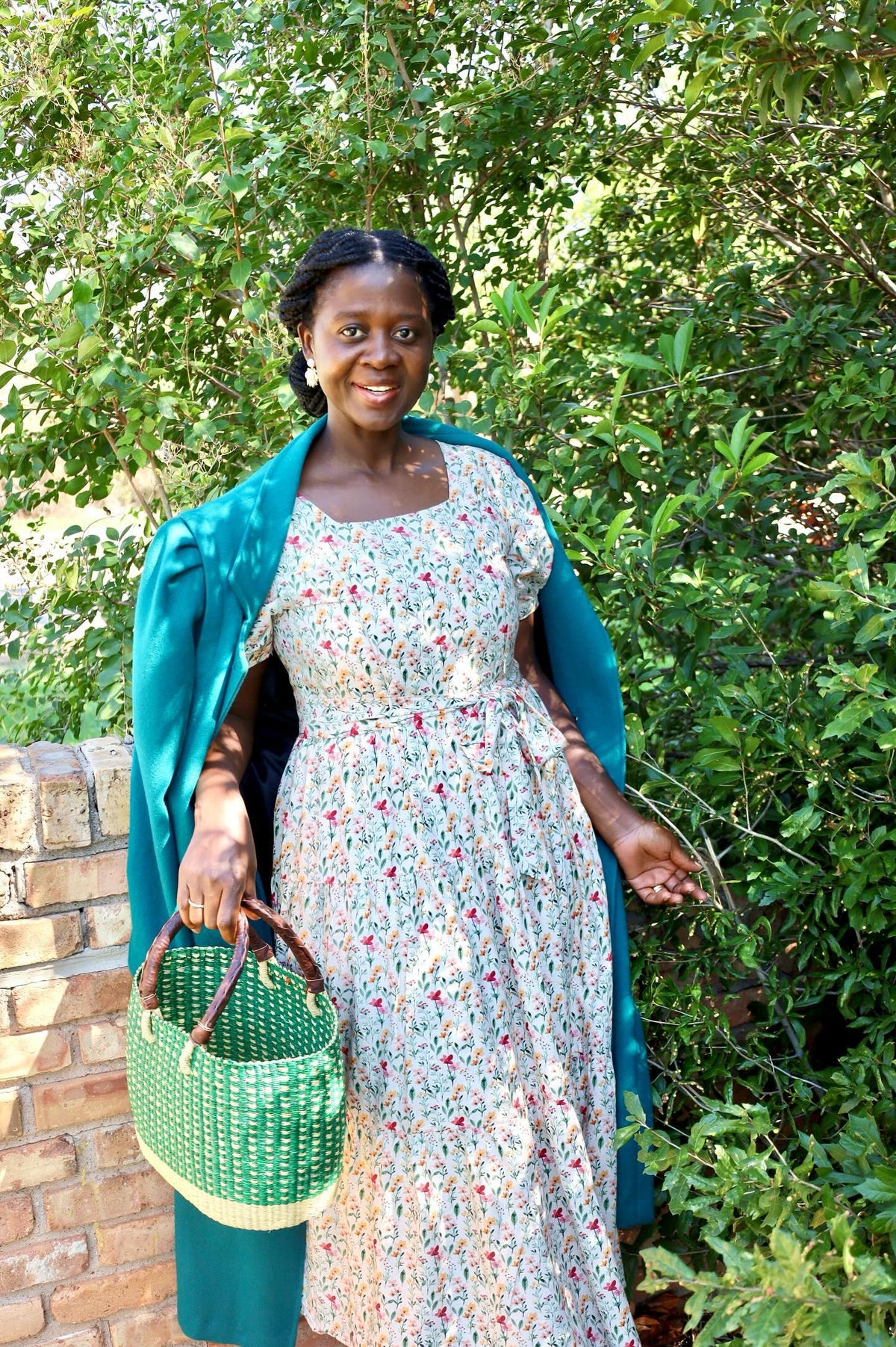 Versa Cotton Dress with Nursing Zippers in Harvest Blooms