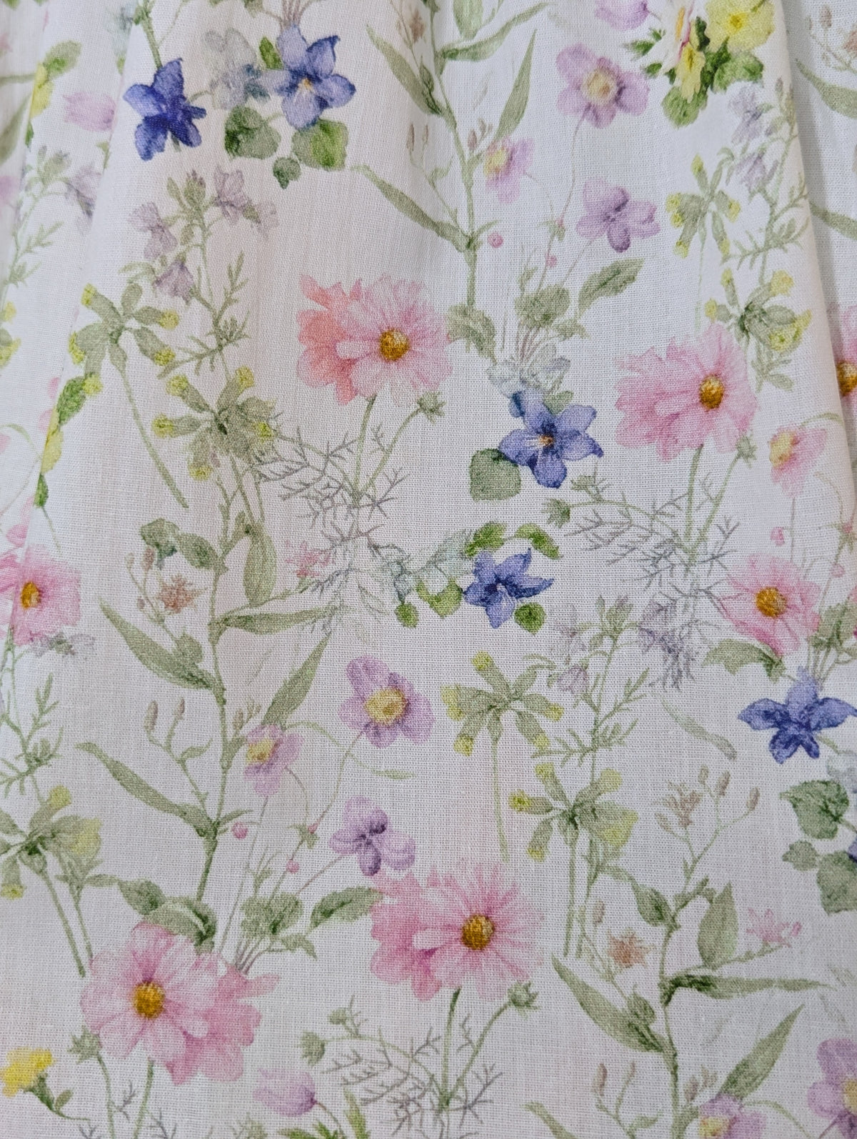 Princess Cotton Midi Dress with Nursing Zippers in Sweet Wildflowers