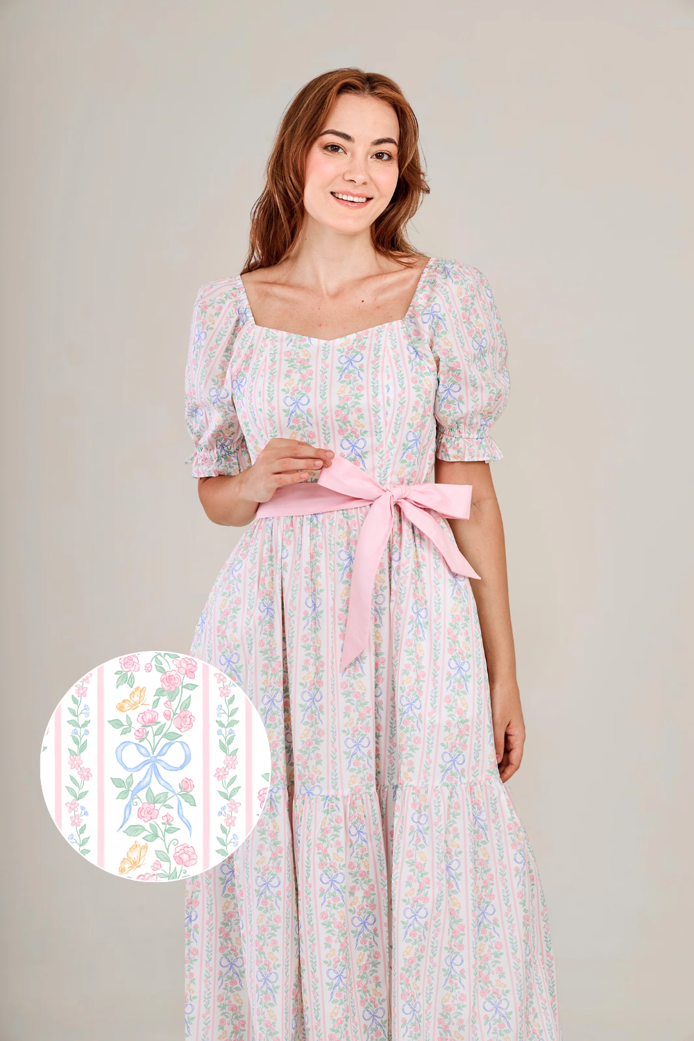 garden midi dress Ann Midi Dress with Nursing Zippers in Bowtanical Rose Garden XXL