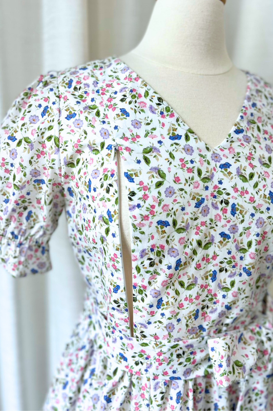 All Day Dress with Nursing Zippers in Garden Confetti