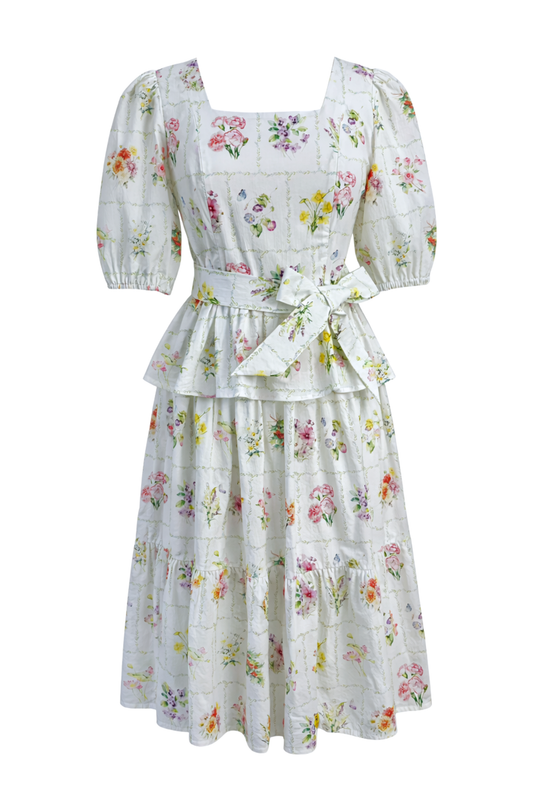 The Top for Mome Set with Nursing Zippers in Birth Flowers