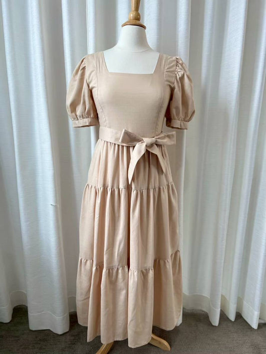 A55: Sample Versa Dress with Nursing Zippers in Brown, Size S