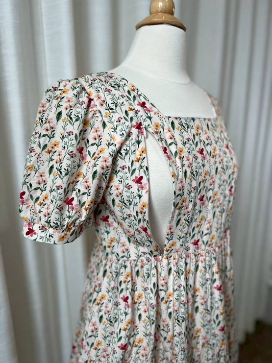 *Sample* Versa Cotton Dress with Nursing Zippers in Harvest Blooms