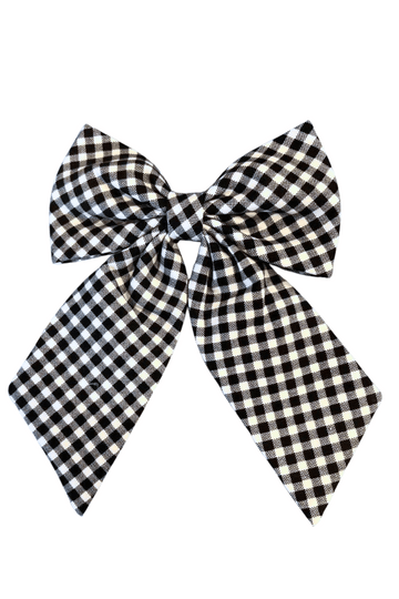 Pretty Women's Bow in Black Gingham