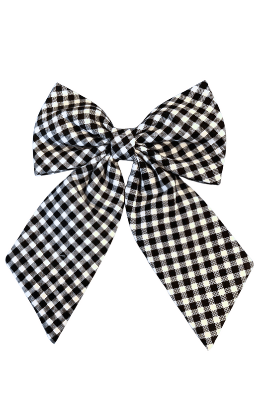 Pretty Women's Bow in Black Gingham