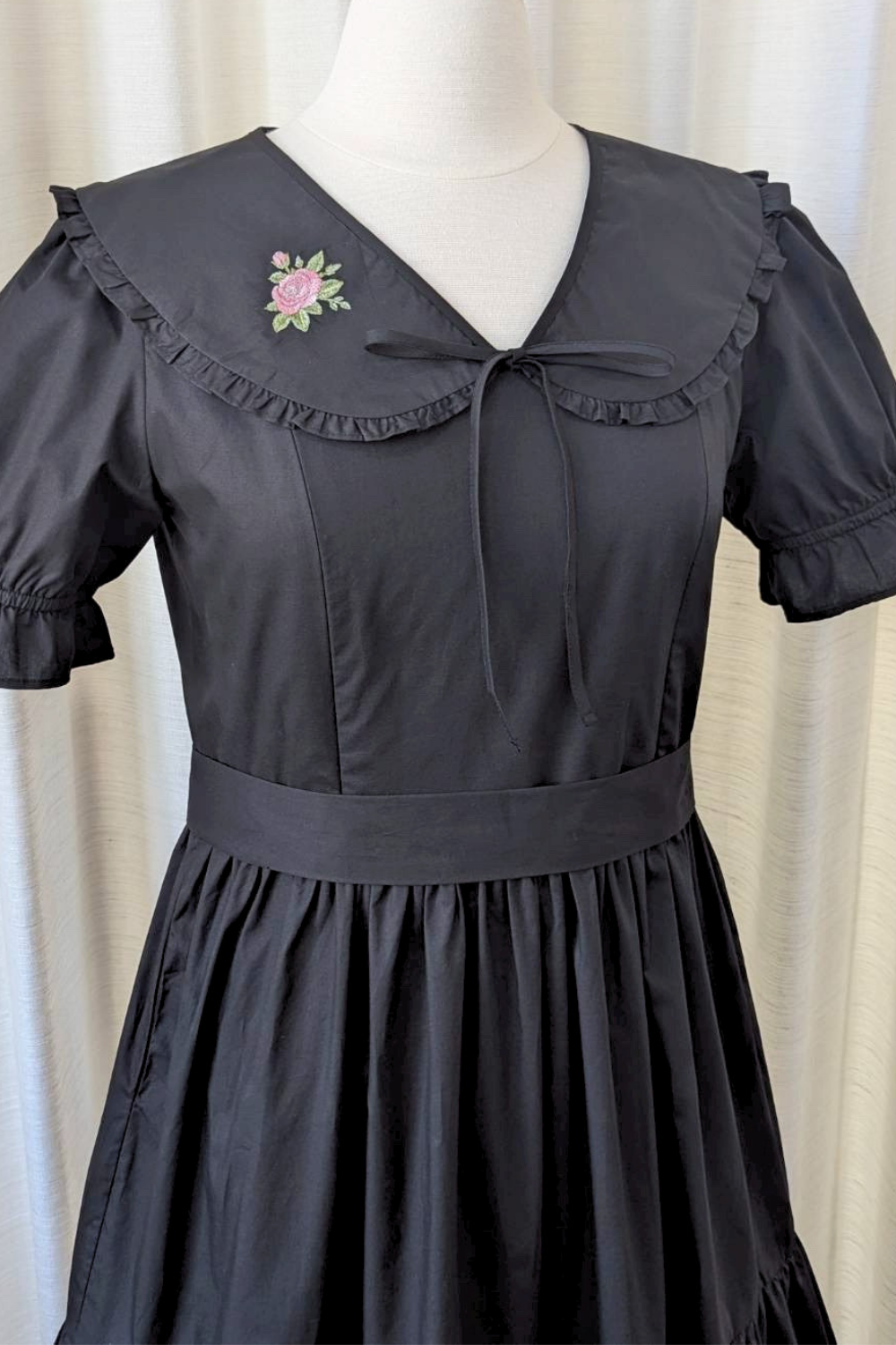 All Day Dress with Nursing Zippers in Black