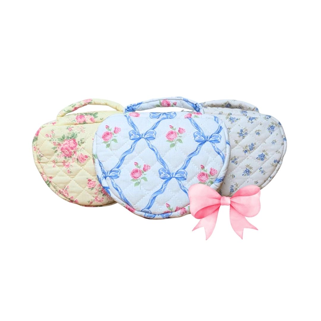 Floral Quilted Cotton Pouch Bag (Exclusive Gift with $200+ Purchase During Pinnacle Sale, Not for Sale)