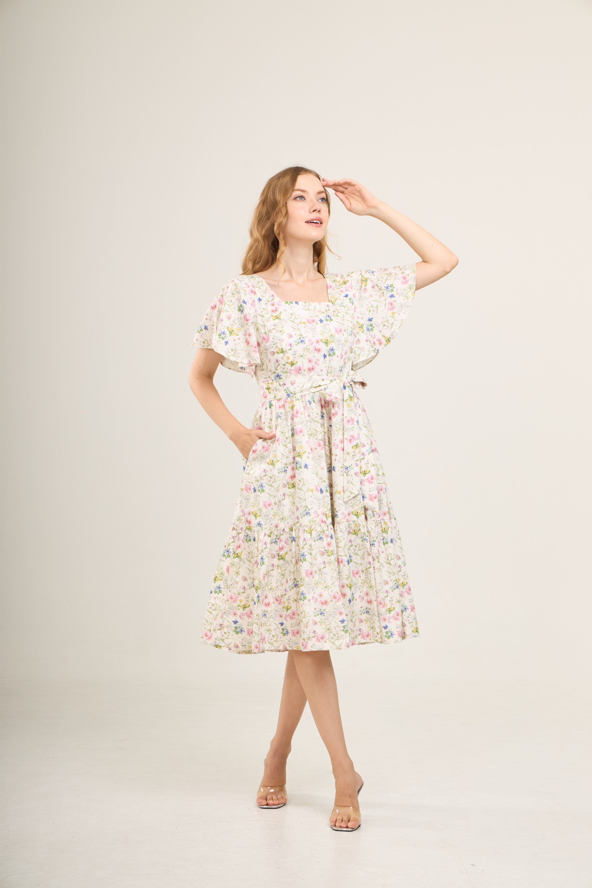 Princess Cotton Midi Dress with Nursing Zippers in Sweet Wildflowers XS (US0/2) - Pre-order: expected ship date mid May-late May Princess Cotton Midi Dress with Nursing Zippers in Sweet Wildflowers XS (US0/2) - Pre-order: expected ship date mid May-late May