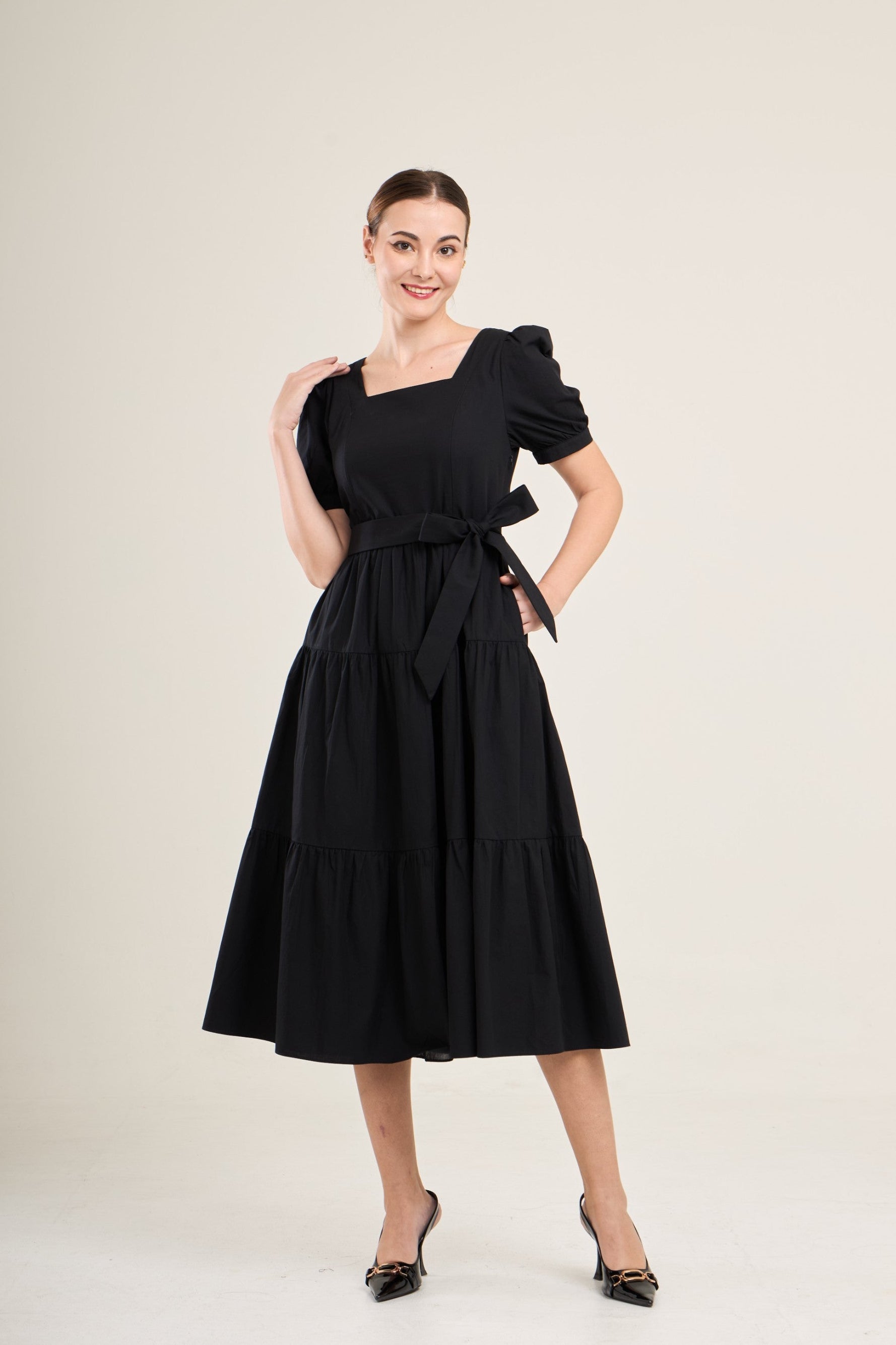 denim kaftan dress The Abeni – Soft Cotton waste Size cn_WomenSS24 Size:M(8-10) Dress the Population |