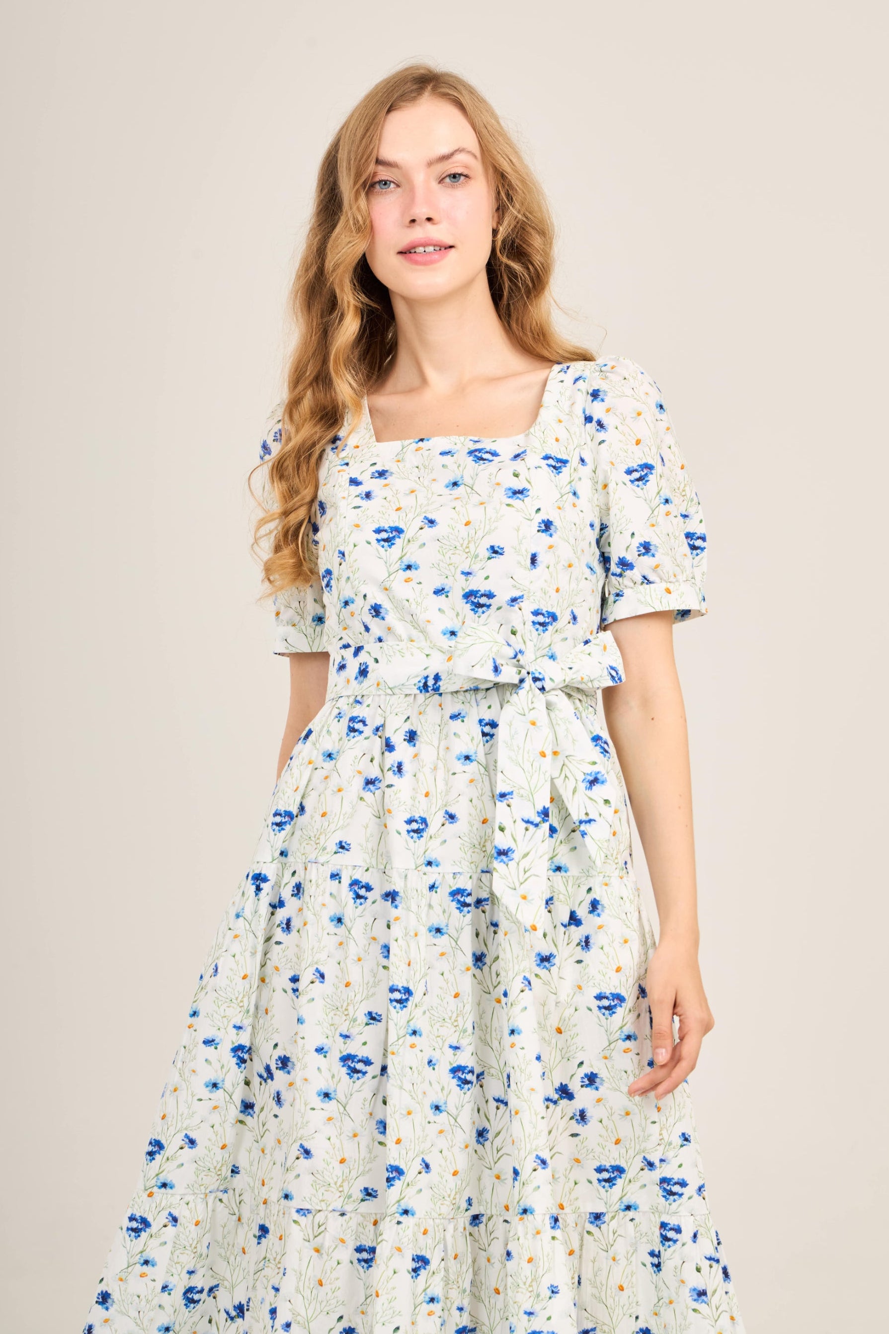 Versa Everywhere Dress with Nursing Zippers in Blue Cornflowers L (US10/12)