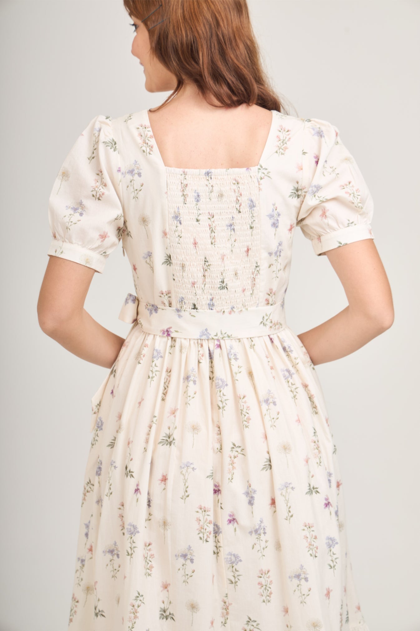Mome Versa Dress — back smocking detail