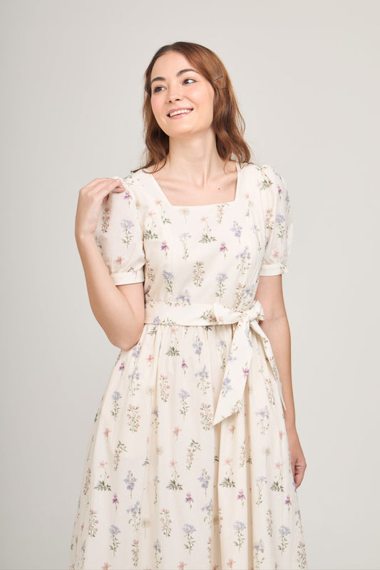 Versa Maxi Dress with Nursing Zippers in Evergarden