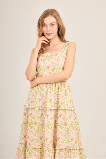 Kanya Dress with Nursing Zippers in Blushing Floral (Final Sale)