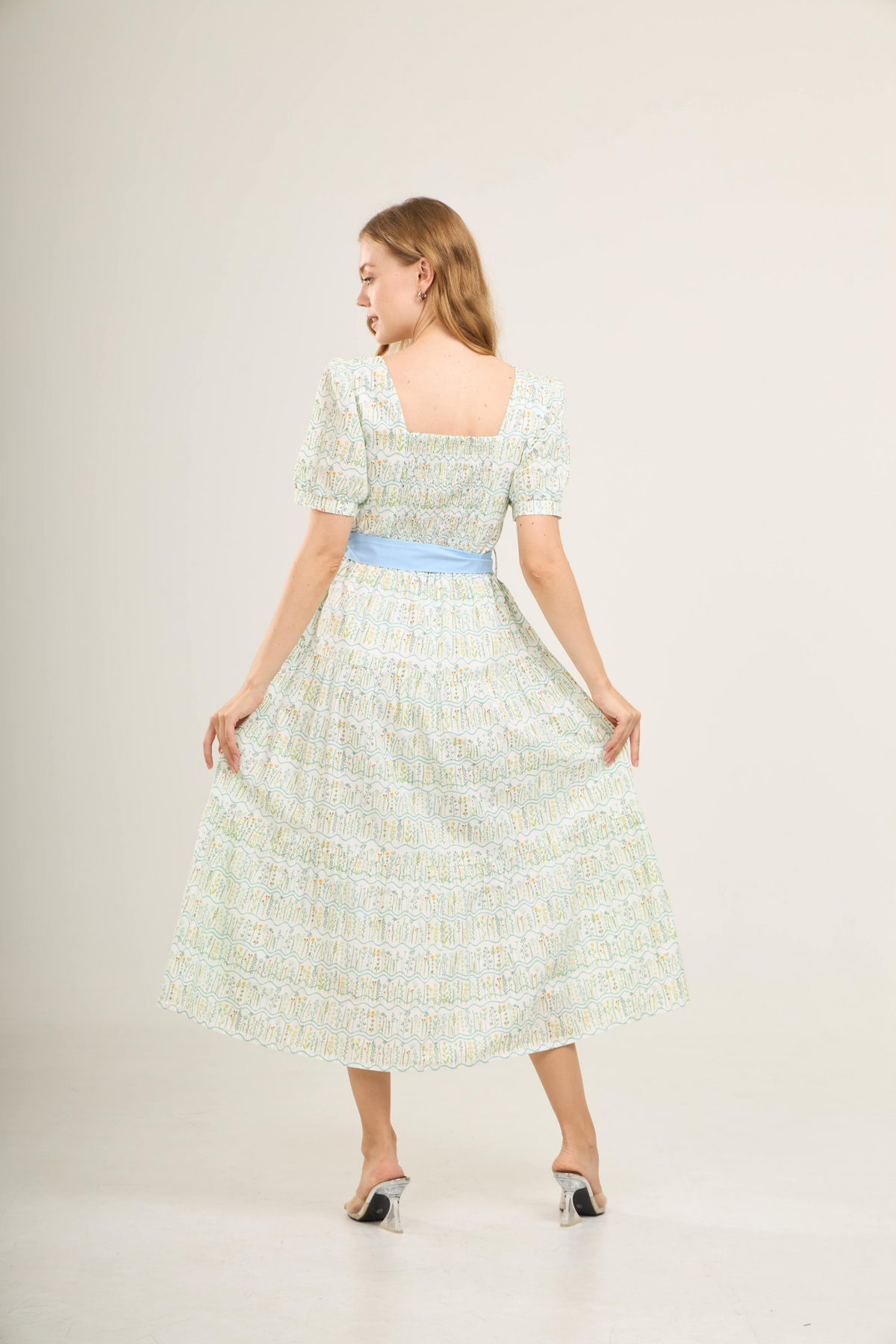 Versa Dress with Nursing Zippers in Botanical Meadow