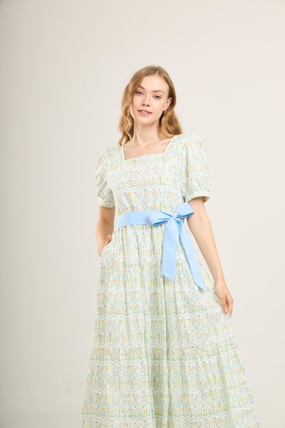 Versa Dress with Nursing Zippers in Botanical Meadow