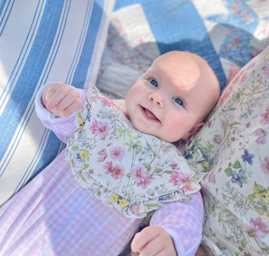 Baby Bib in Sweet Wildflowers