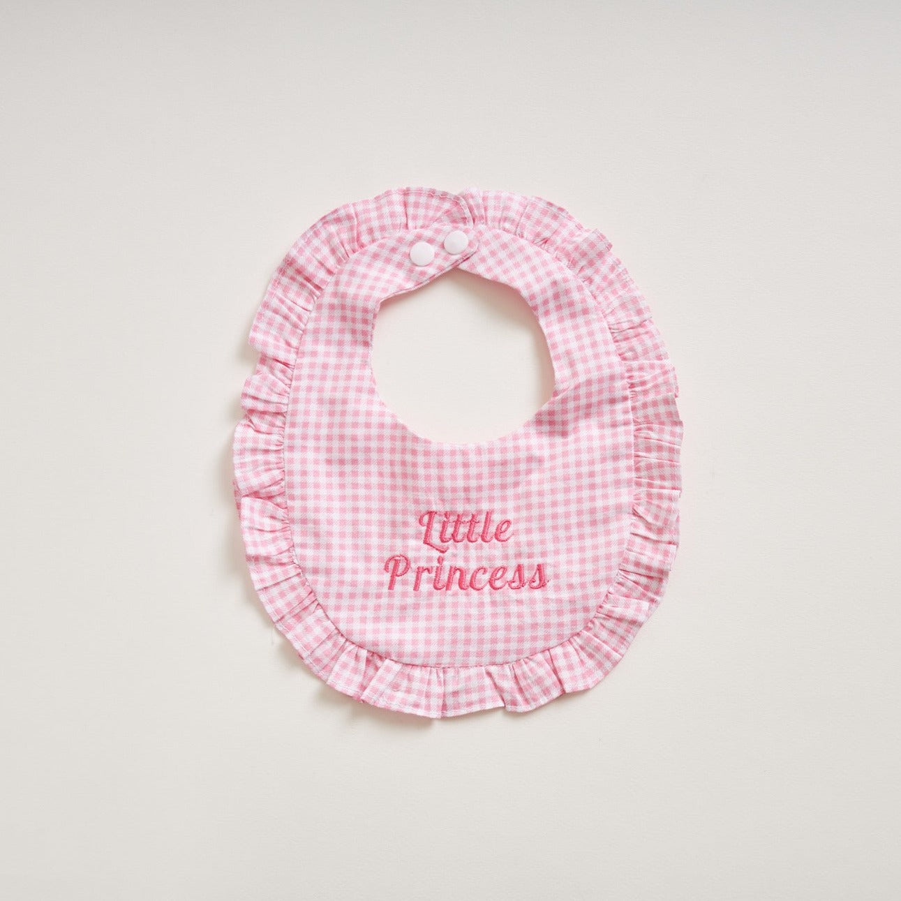 Baby Bib in Pink Gingham