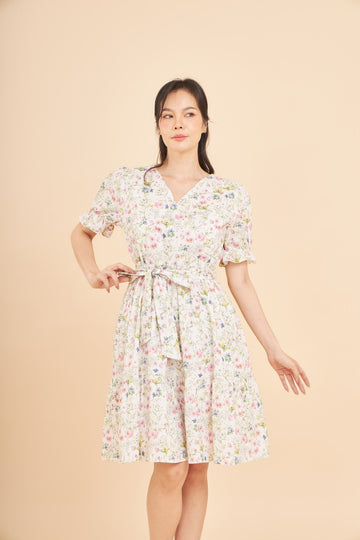 All Day Dress with Nursing Zippers in Sweet Wildflowers