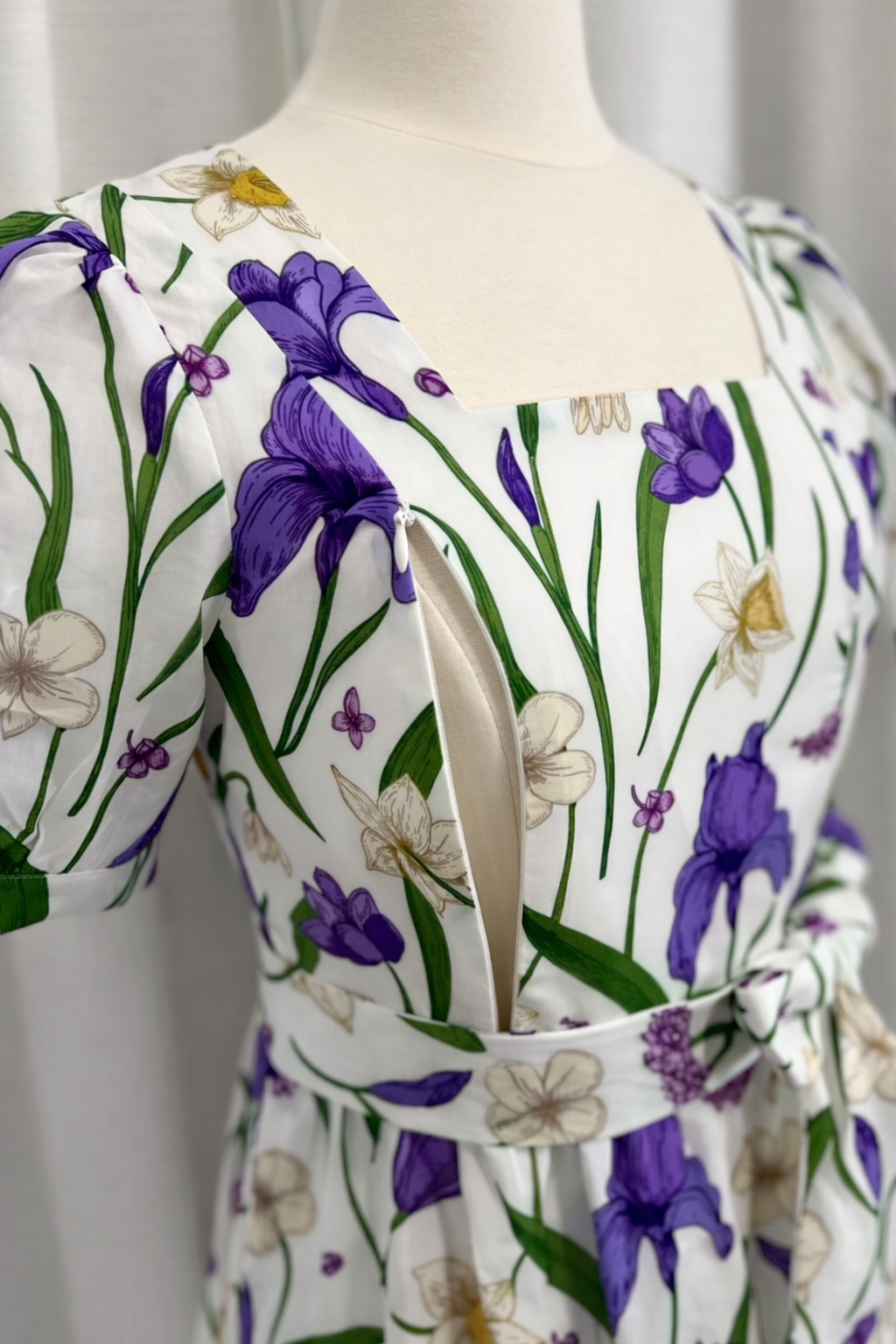 Versa Cotton Dress with Nursing Zippers in Sweet Purple