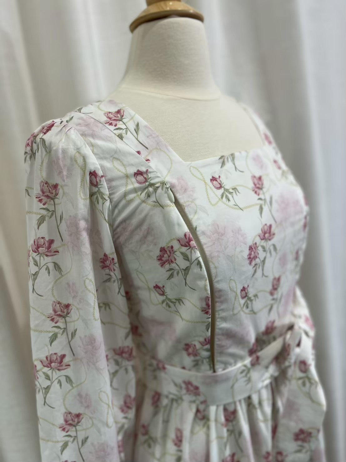 $69 Embrace Dress with Nursing Zippers in Soft Bloom