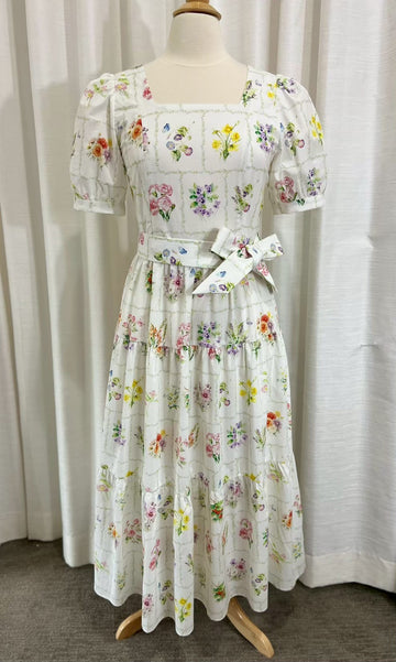*Sample* Versa Dress with Nursing Zippers in Birth Flowers