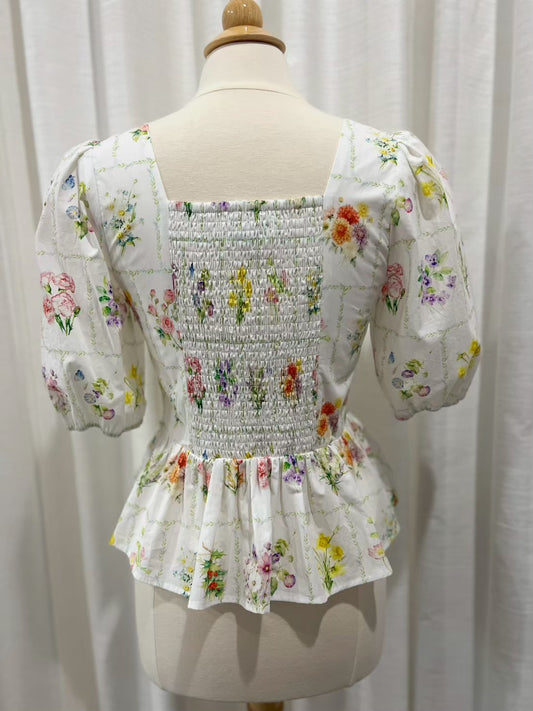 *Sample* The Top for Mome Set with Nursing Zippers in Birth Flowers