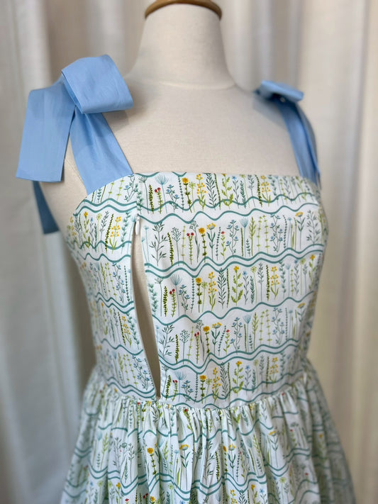 *Sample* Julia Midi Dress with Nursing Zippers in Botanical Meadow