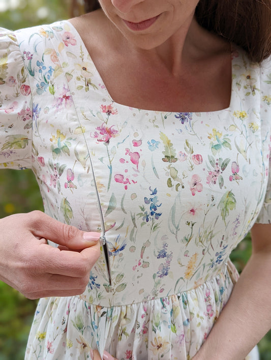 Lan Maxi Dress with Nursing Zippers in Wildflowers (Final Sale)