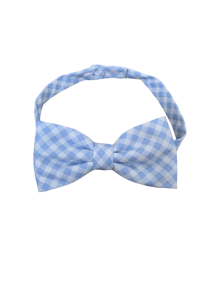 Boys' Bow-Tie in Light Blue Gingham