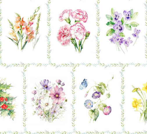 Little Darling Dress (Girls) in Birth Flowers