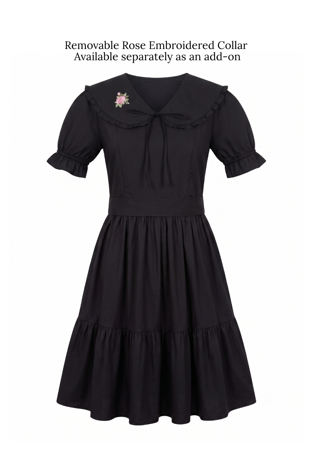 All Day Dress with Nursing Zippers in Black