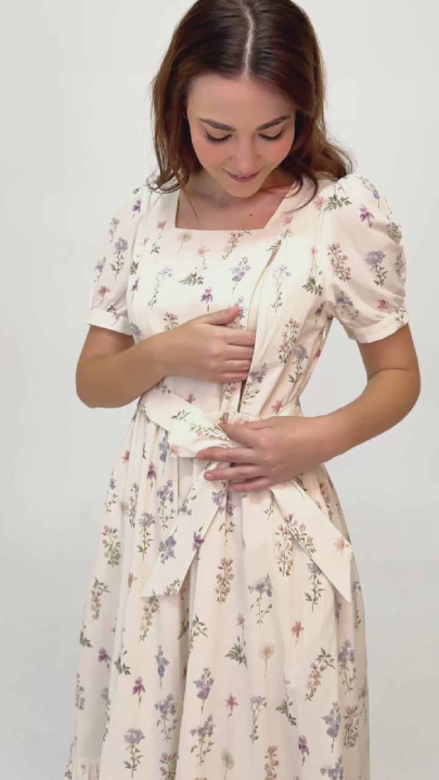 Versa Maxi Dress with Nursing Zippers in Evergarden