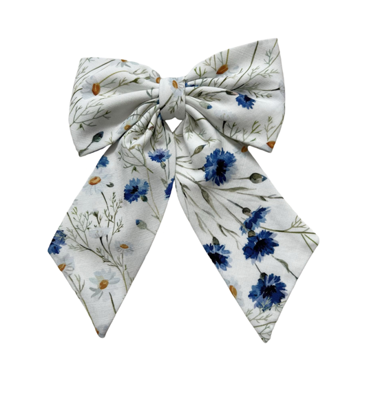 Pretty Women's Bows in Blue Cornflowers