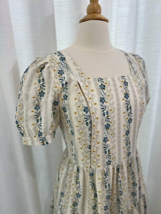 *Sample* Versa Midi Dress with Nursing Zippers in Floral Trail