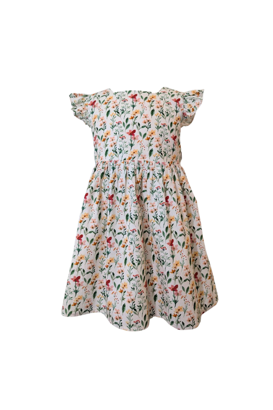 Little Angela Dress (Girls) in Harvest Blooms