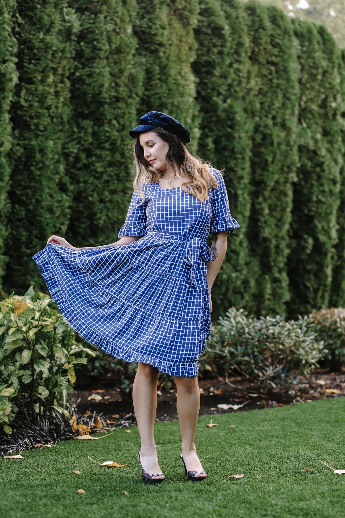 Everyday Dress in Navy Blue