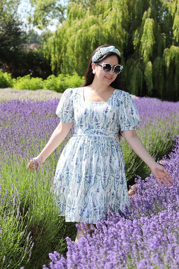 Lan Knee-length Dresses with nursing zippers in Lavender (Final Sale)