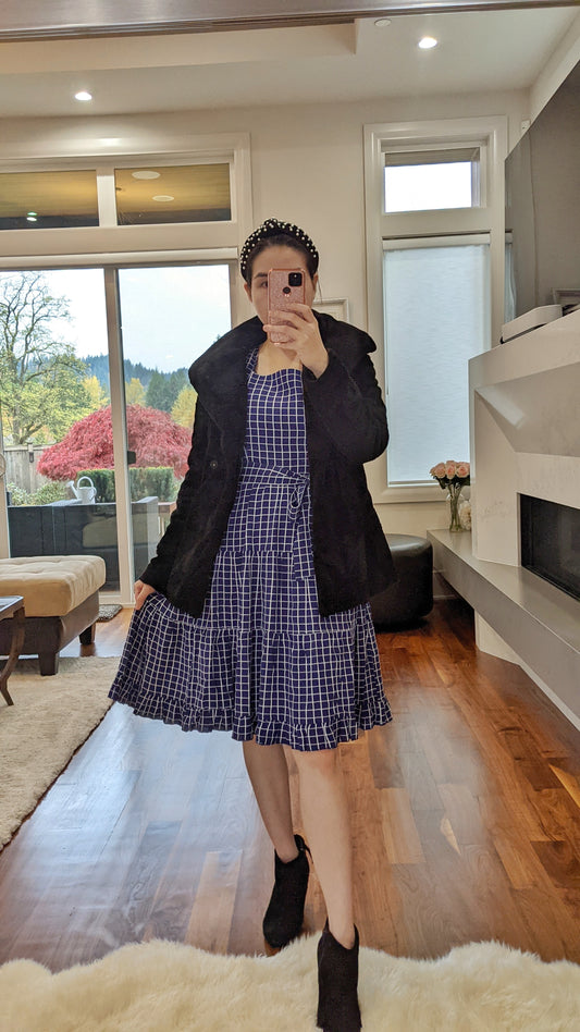 Everyday Dress in Navy Blue