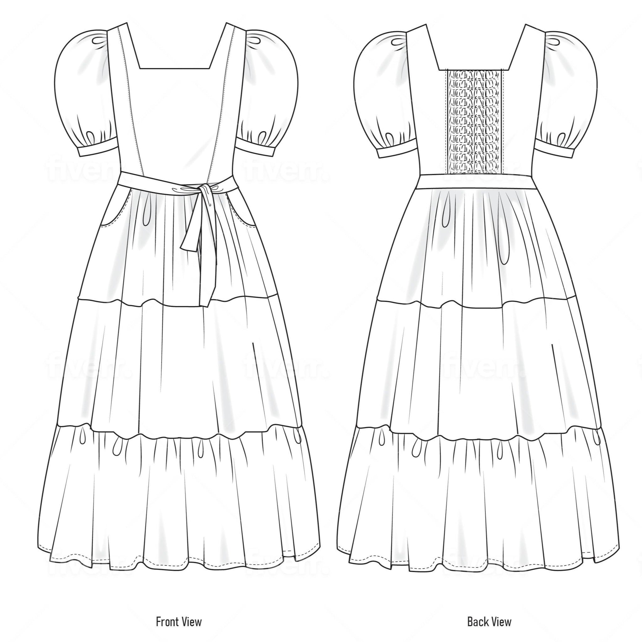 Custom Wisteria Dress (Supply your own fabric)