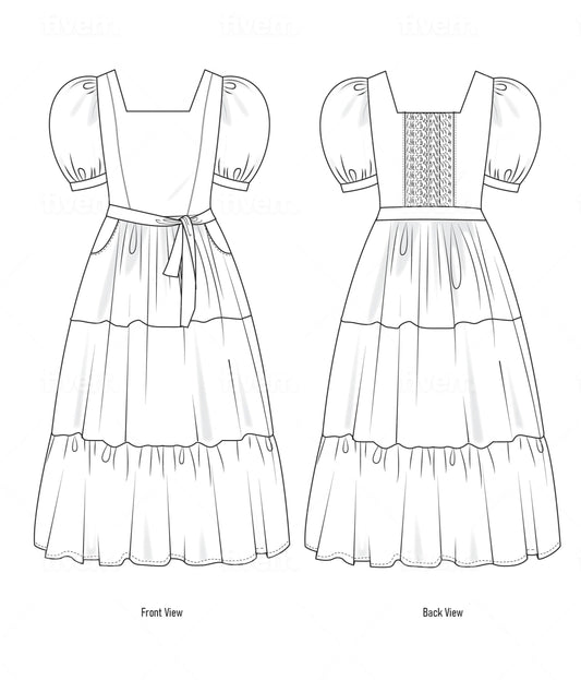 Custom Wisteria Dress (Supply your own fabric)